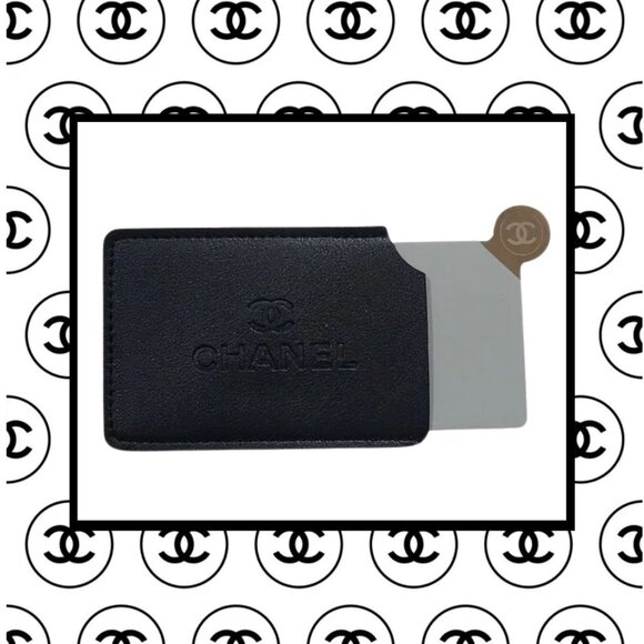CHANEL Accessories - CHANEL Black Mirror and Card Holder